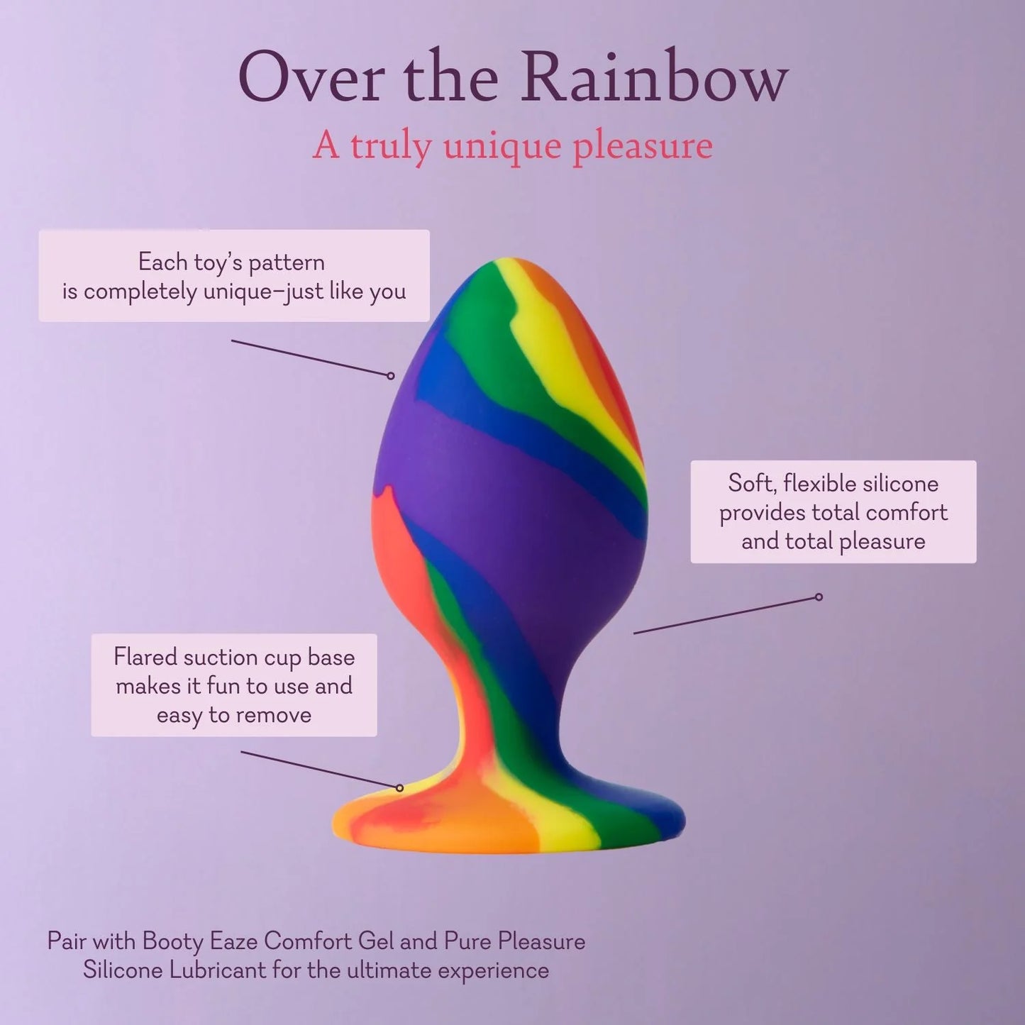 Over The Rainbow Suction Cup Anal Toy