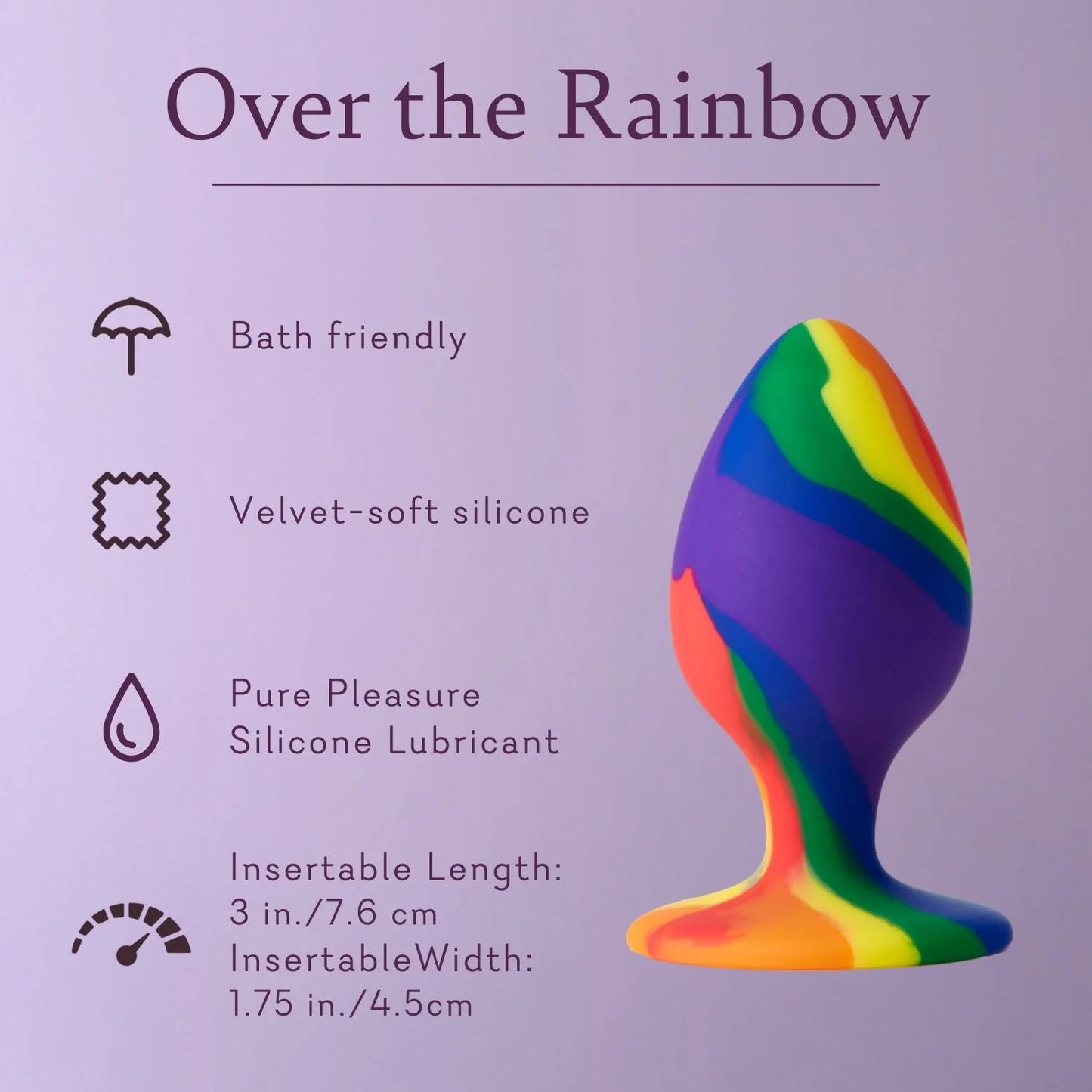 Over The Rainbow Suction Cup Anal Toy